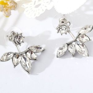 White gold plated ear jackets